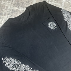 Chrome Hearts Miami Exclusive Floral Sleeve Horseshoe Tee Shirt 