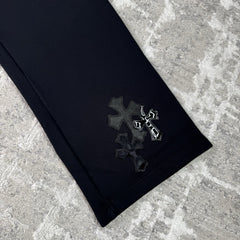 Chrome Hearts Leather Cross Patch Sweatpants 