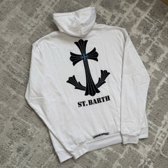 Chrome Hearts St Barth Exclusive Cross Pullover Hoodie 