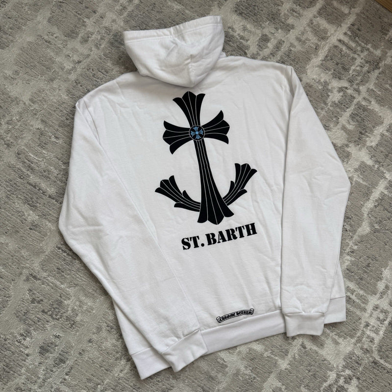 Chrome Hearts St Barth Exclusive Cross Pullover Hoodie 