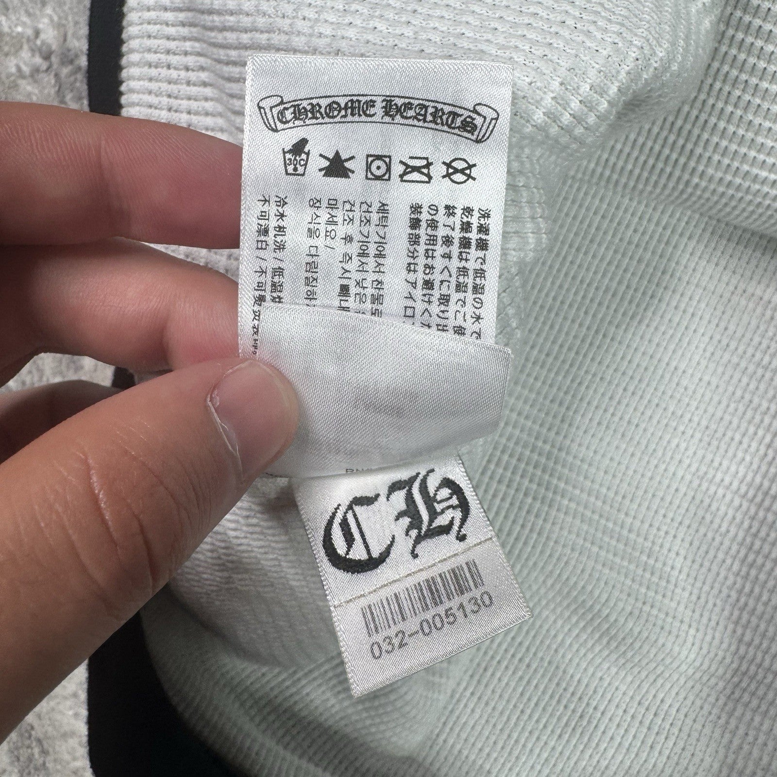 Chrome Hearts Matty Boy Thermal Zip Up Hoodie