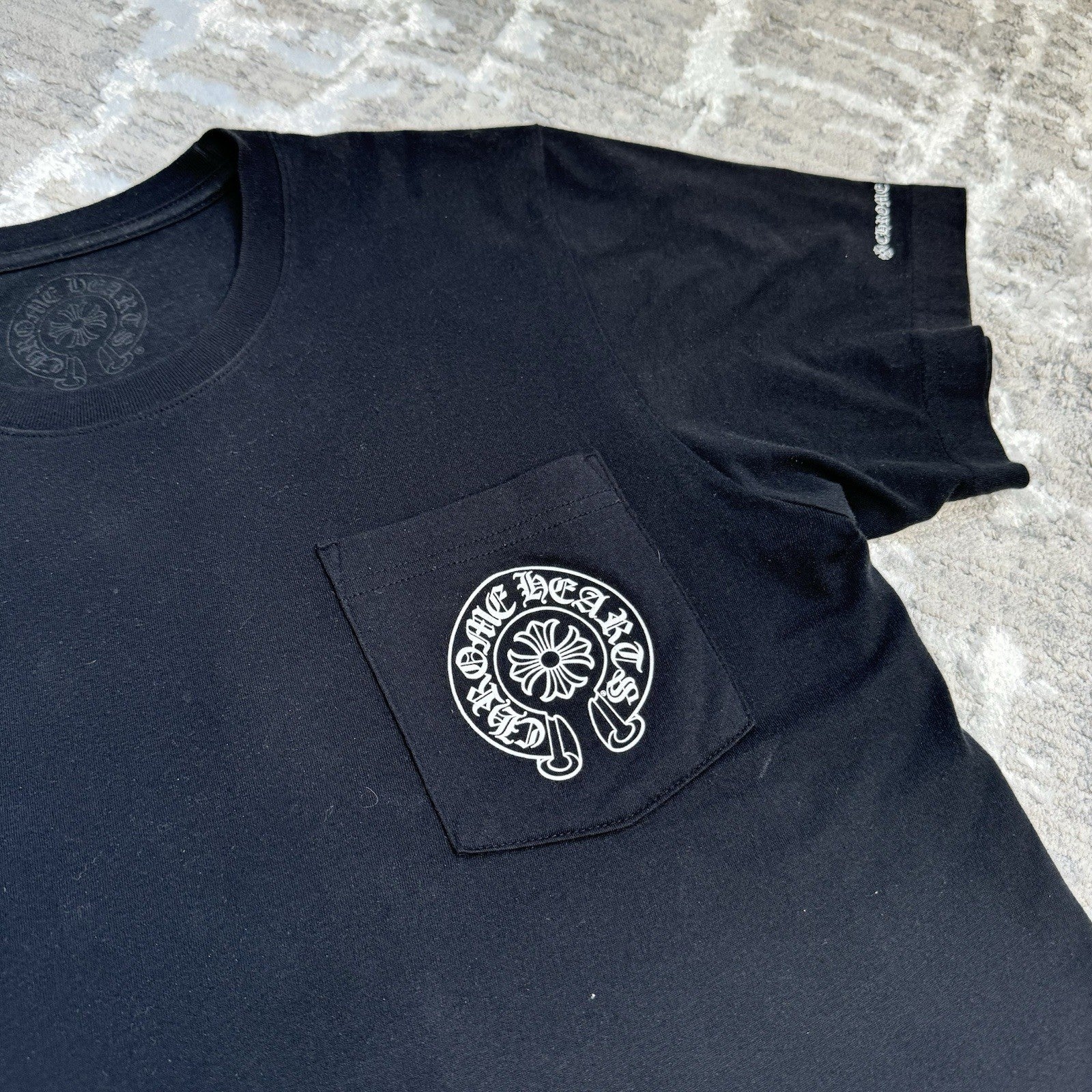 Chrome Hearts Horseshoe Short Sleeve Pocket Tee Shirt 