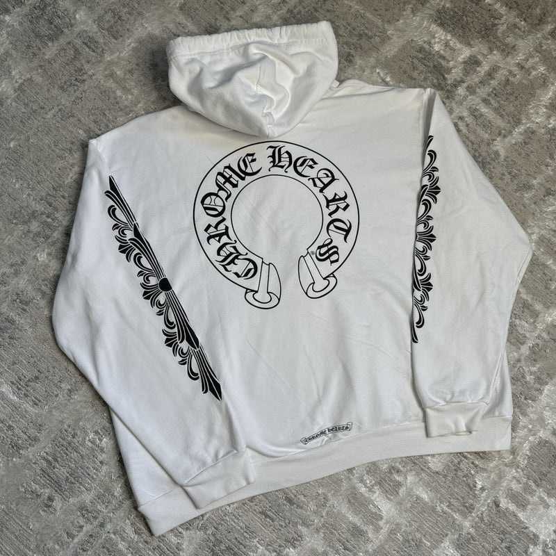 Chrome Hearts Floral Horseshoe Pullover Hoodie 