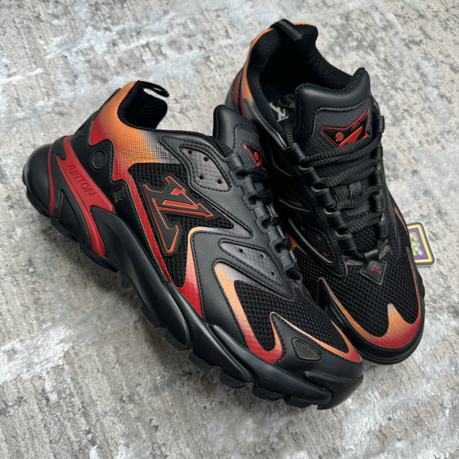 Louis Vuitton TATIC Trainer Sneaker ‘black Red’ Sz- 7.5LV/8.5M