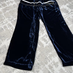 Chrome Hearts Velour Leather Track Pants 