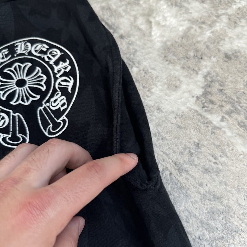 Chrome Hearts Cemetery Allover Cross Print Logo Floral Sweatpants 