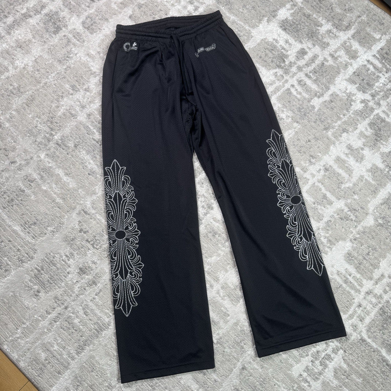 Chrome Hearts Mesh CH Floral Stadium Sweatpants 