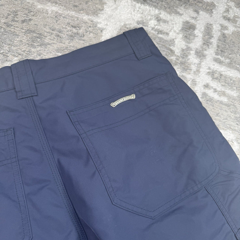 Chrome Hearts Nylon Leather Double Knee Shorts 