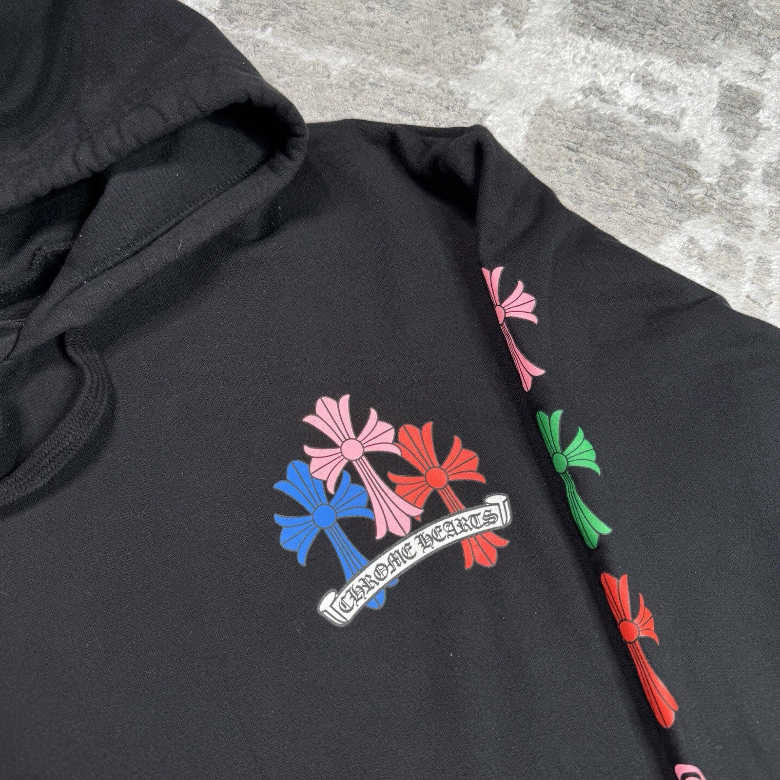 Chrome Hearts Cemetery Multi-color Cross Pullover Hoodie 