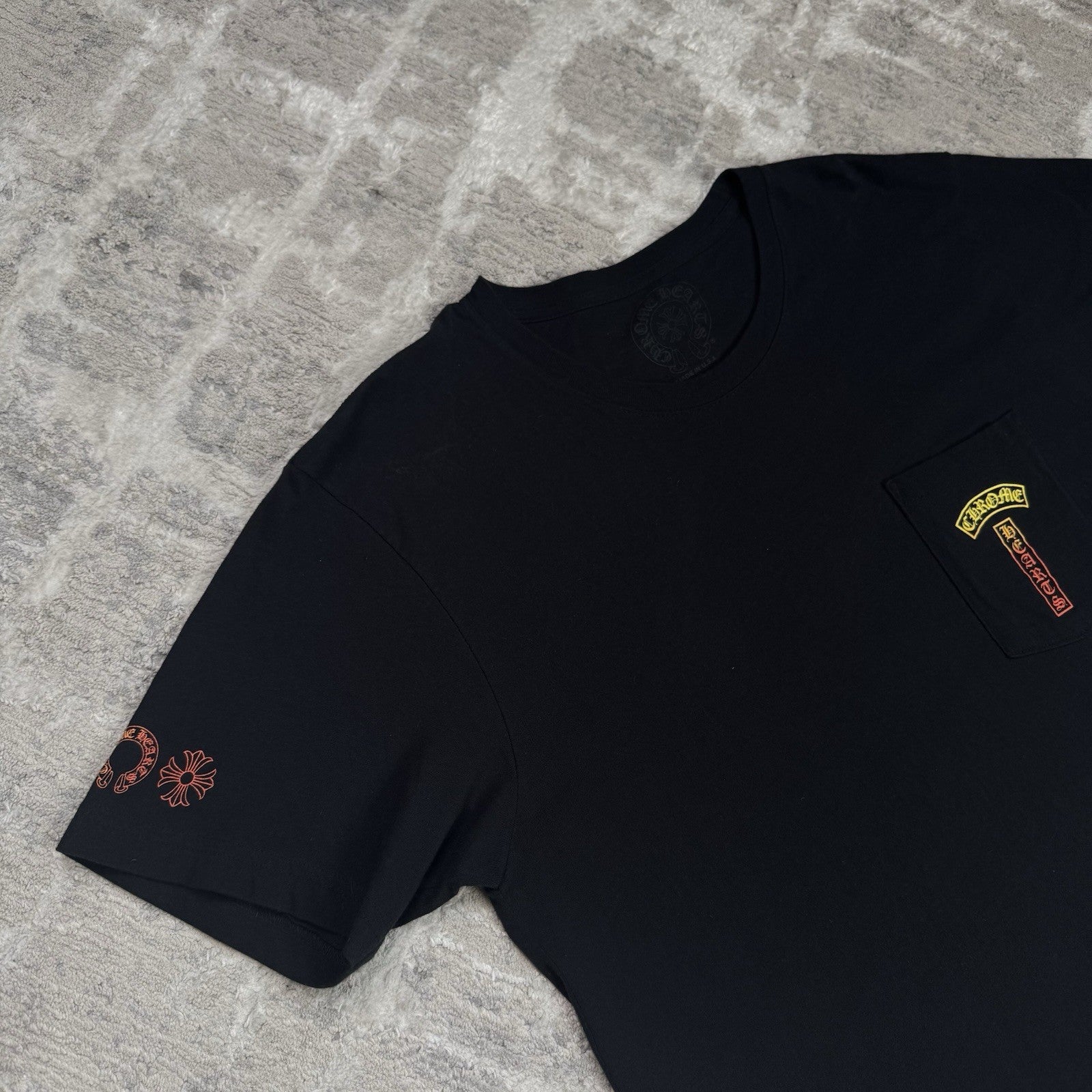 Chrome Hearts Gradient Logo T Bar Short Sleeve Tee Shirt 