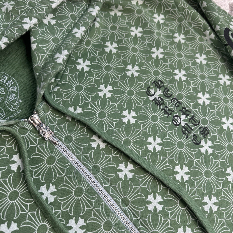 Chrome Hearts Plus Cross Monogram Zip Up Hoodie 