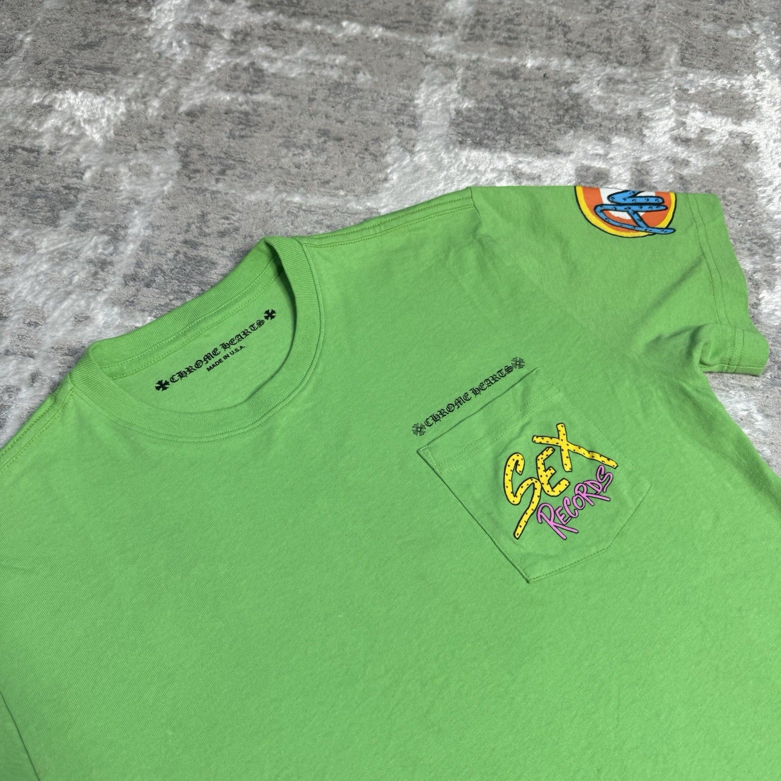 Chrome Hearts Matty Boy Sex Records Pocket Short Sleeve Tee 