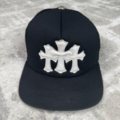 Chrome Hearts Cemetery Cross Patch Trucker Hat 