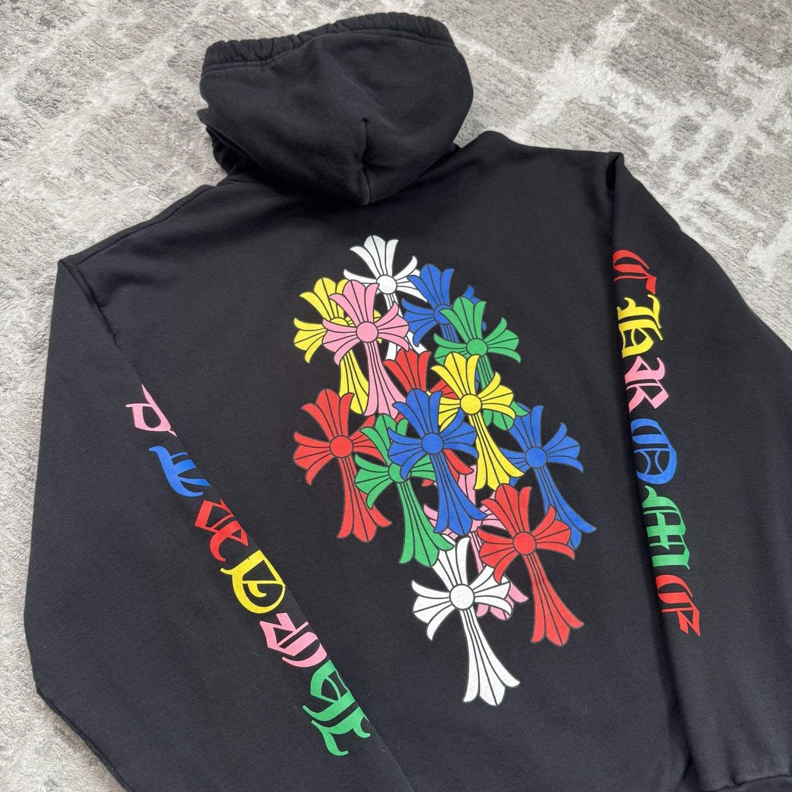 Chrome Hearts Cemetery Cross Multi-color Pullover Hoodie 