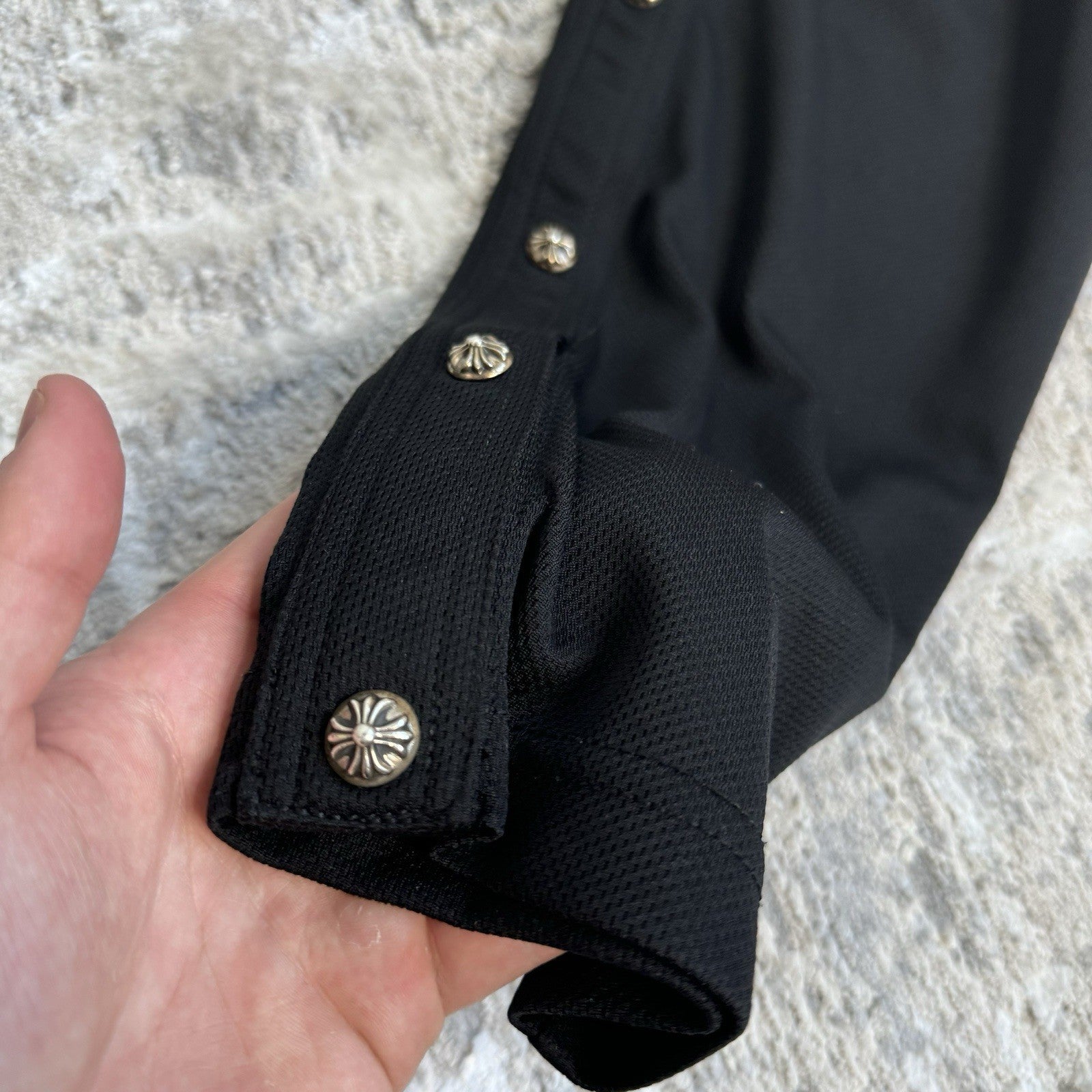 Chrome Hearts Snap Closure Mesh Track Pant 