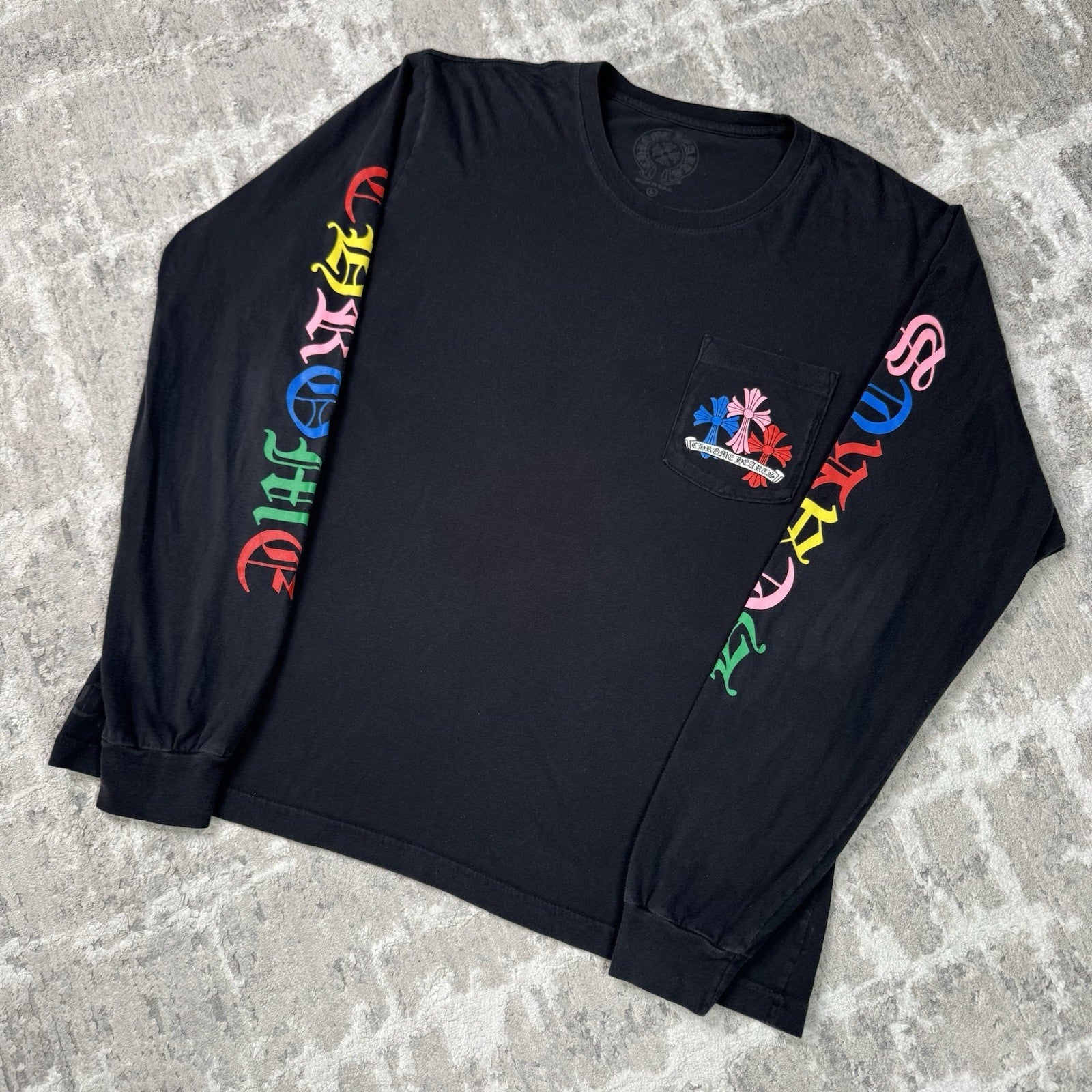 Chrome Hearts Cemetery Multi-color Cross Long Sleeve Shirt 
