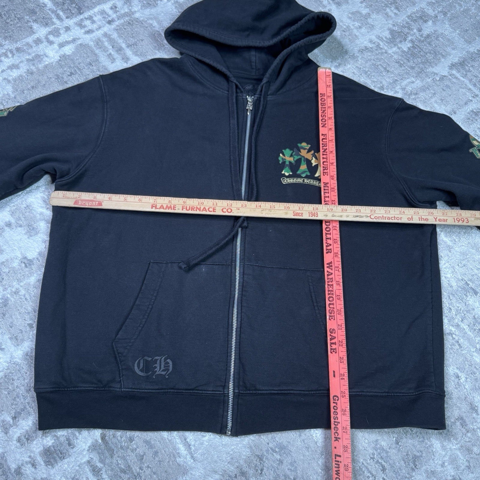Chrome Hearts Camo Horseshoe Zip Up Hoodie 