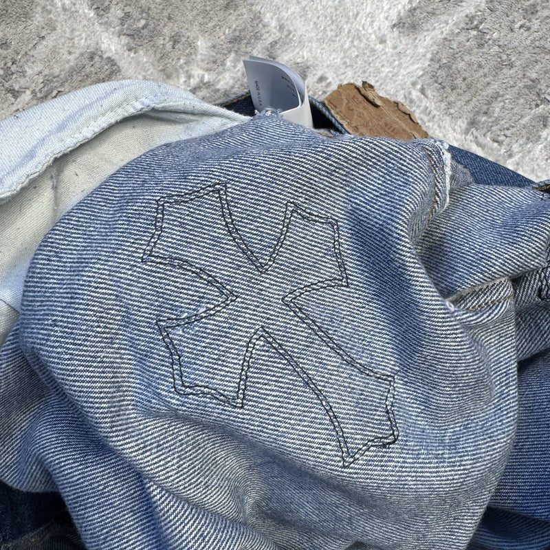 Chrome Hearts Levi 501 Leather Patch Cross Denim Jeans 