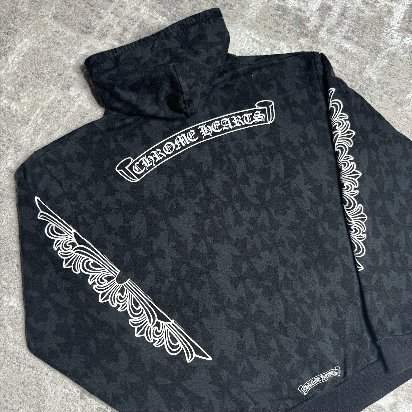 Chrome Hearts Cemetery Cross Zip Up Hoodie 