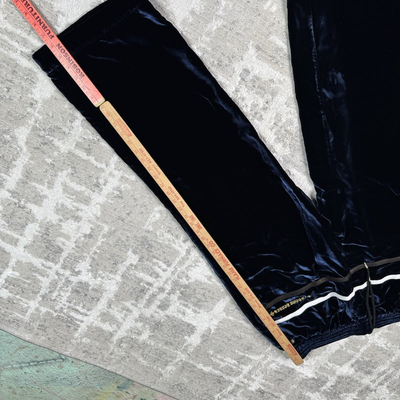 Chrome Hearts Velour Leather Track Pants 