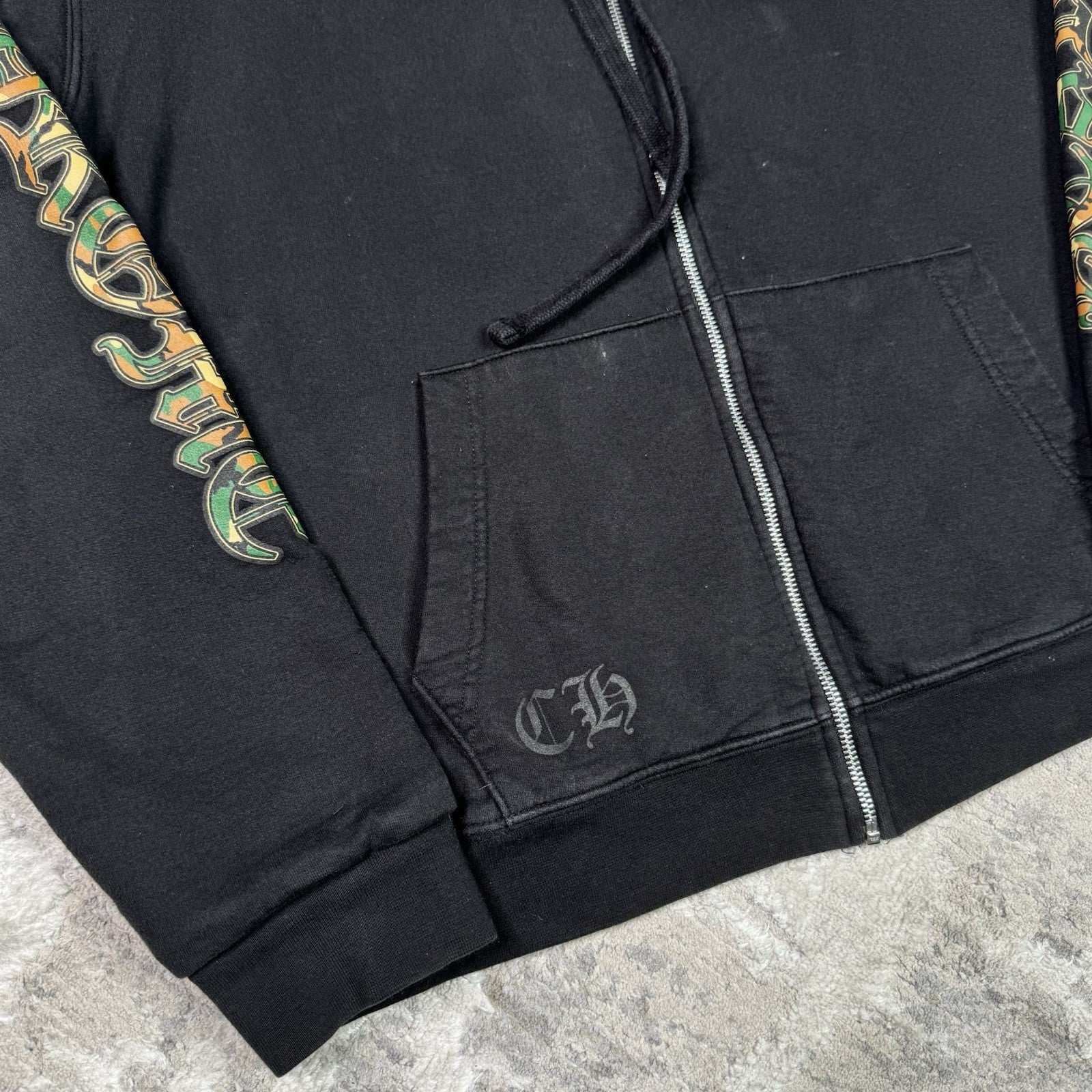 Chrome Hearts Camo Horseshoe Zip Up Hoodie 