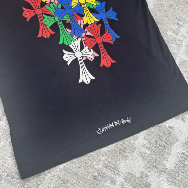 Chrome Hearts Cemetery Cross Multi-color Short Sleeve Tee Shirt 