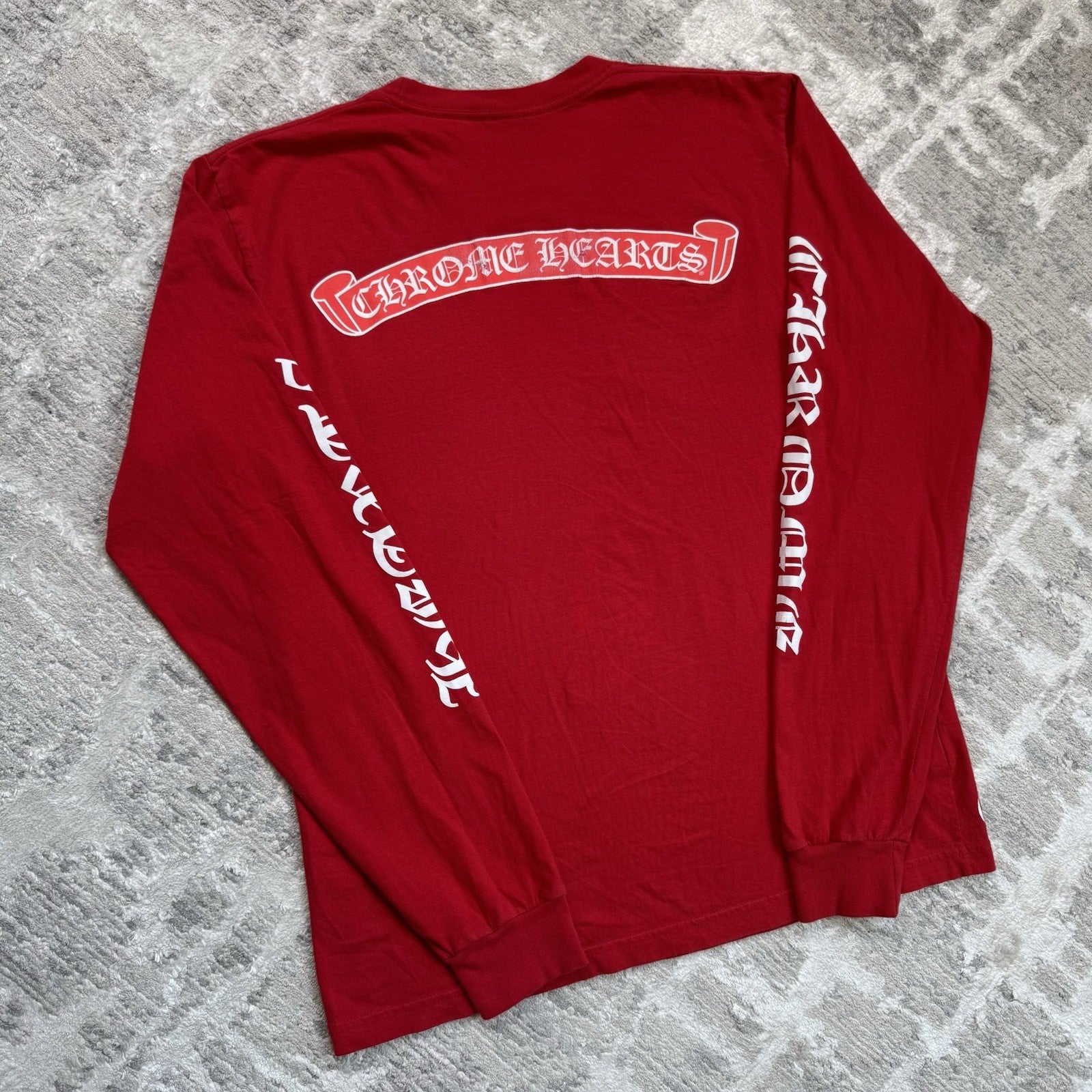 Chrome Hearts Scroll Logo Long Sleeve Tee Shirt 