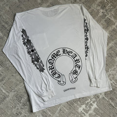 Chrome Hearts Floral Horseshoe Long Sleeve Pocket Tee Shirt 