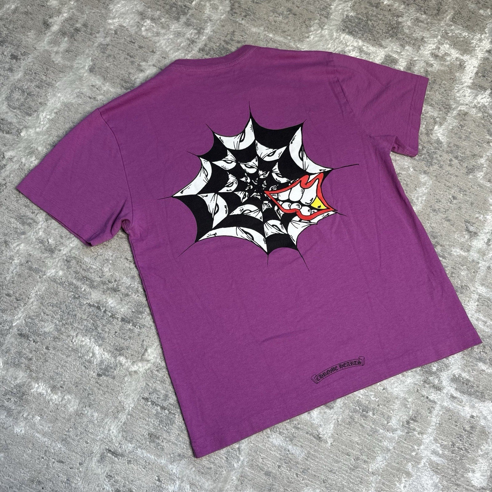 Chrome Hearts Matty Boy Spiderweb Short Sleeve Pocket Tee Shirt 