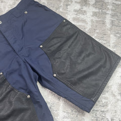 Chrome Hearts Nylon Leather Double Knee Shorts 