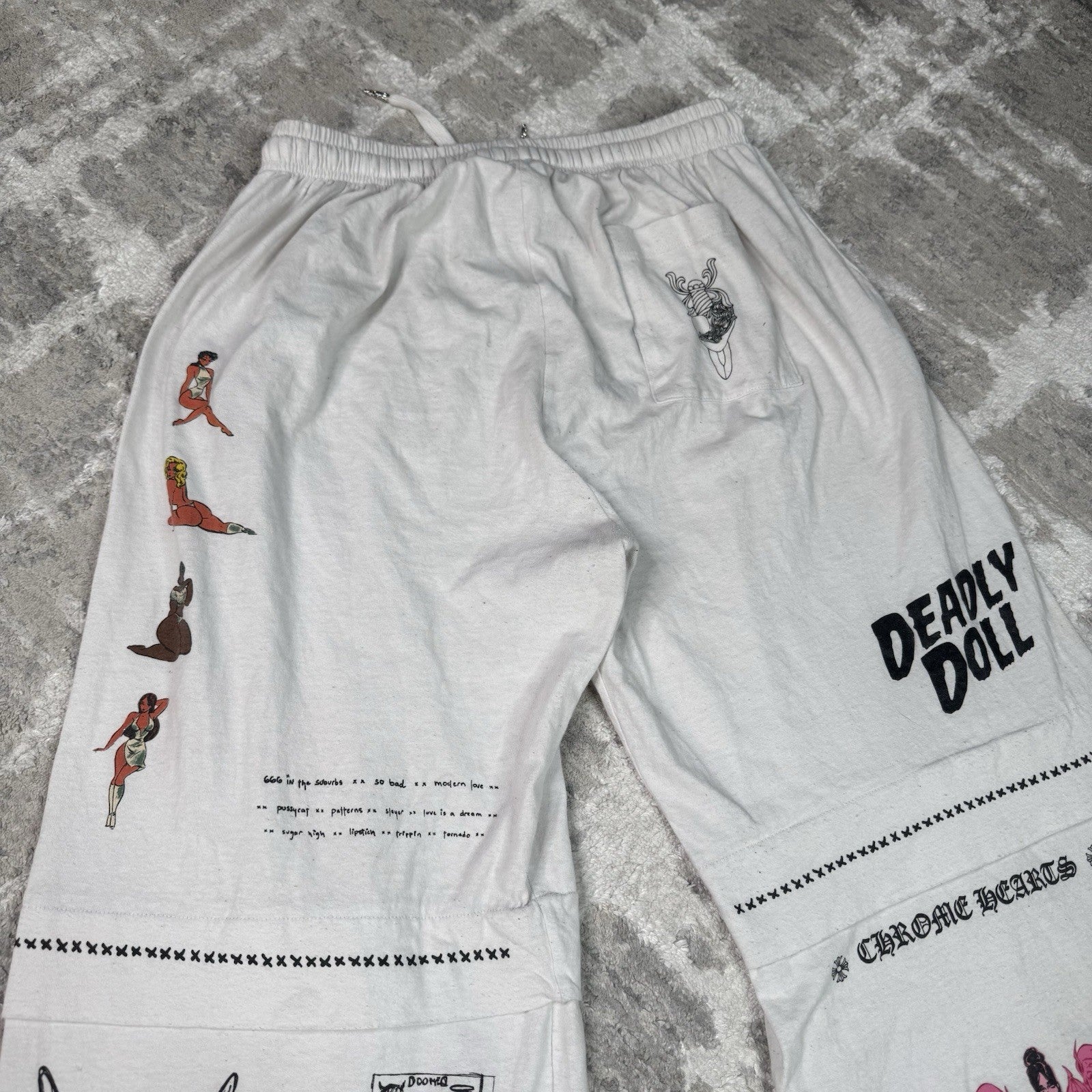 Chrome Hearts Deadly Doll Patchwork Sweatpants 