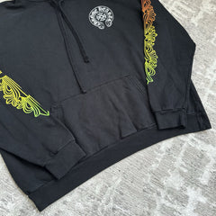Chrome Hearts Gradient Floral Sleeve Pullover Hoodie 