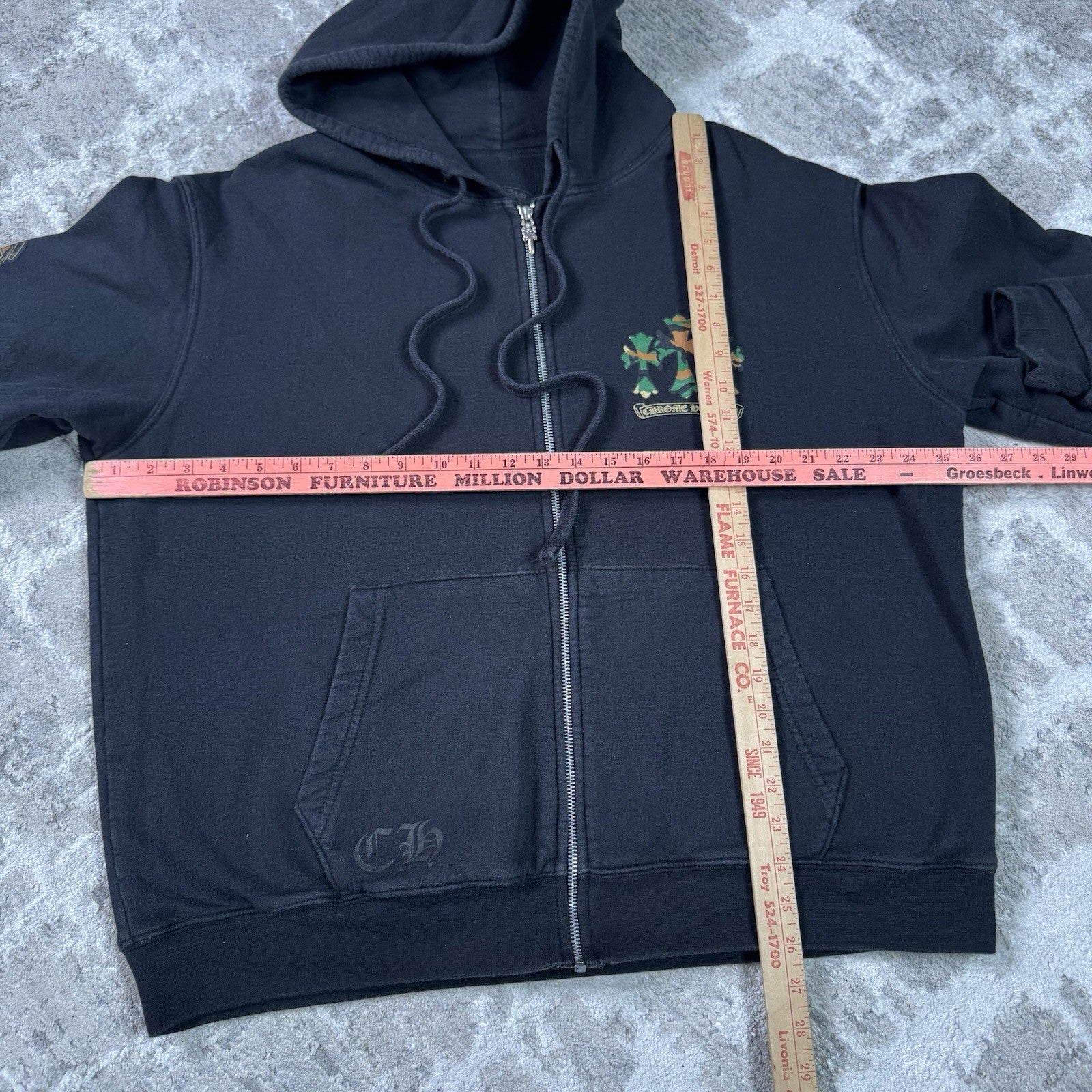 Chrome Hearts Camo Horseshoe Thermal Zip Up Hoodie