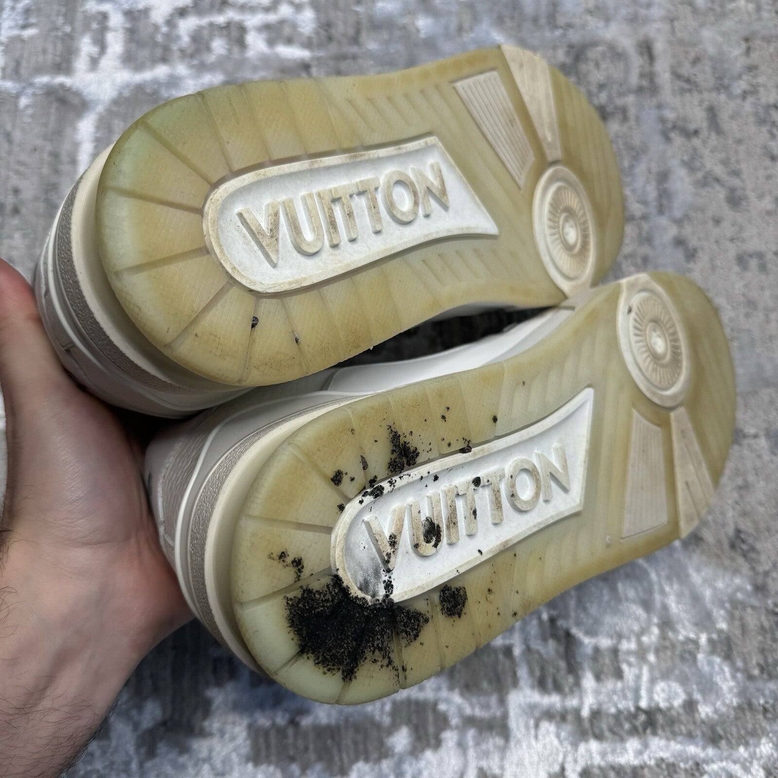 Louis Vuitton Trainer Low #54 Print White Sz- 9LV/10M