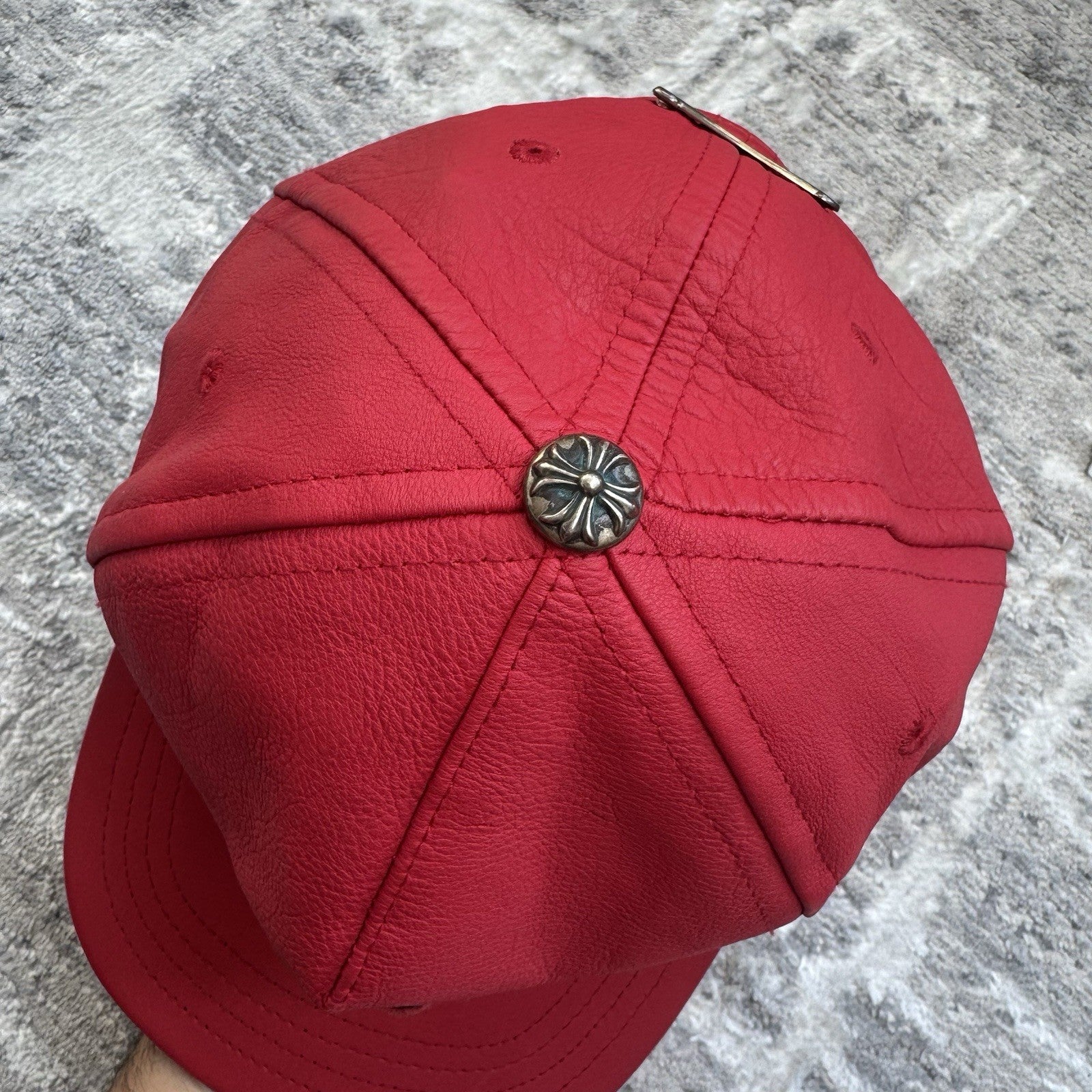 Chrome Heart Rolling Stones leather patch hat
