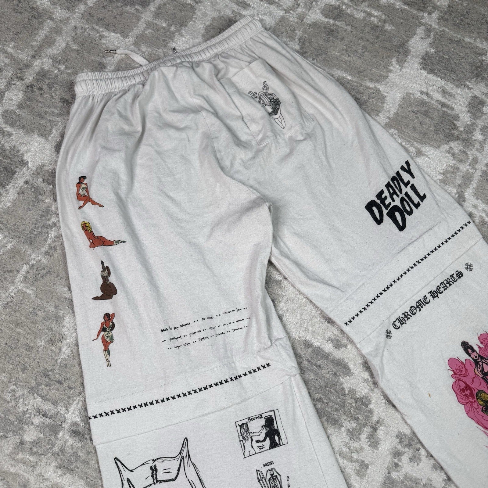 Chrome Hearts Deadly Doll Patchwork Sweatpants 