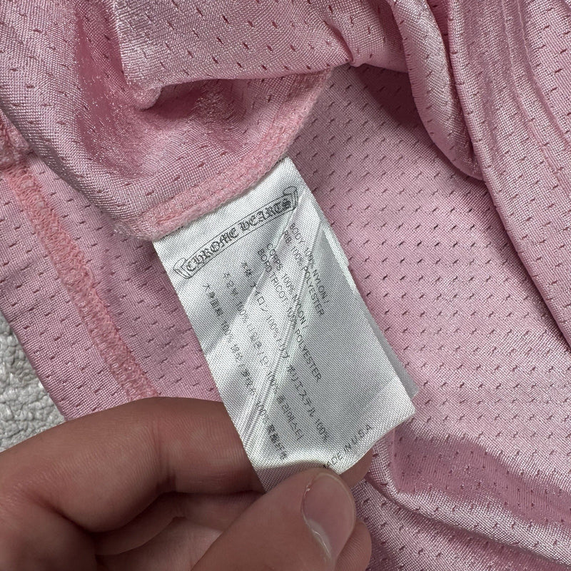 Chrome Hearts Mesh Pink Long Sleeve Stadium Jersey 