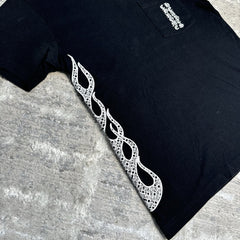 Chrome Hearts Flame Logo Short Sleeve Pocket Tee Shirt 
