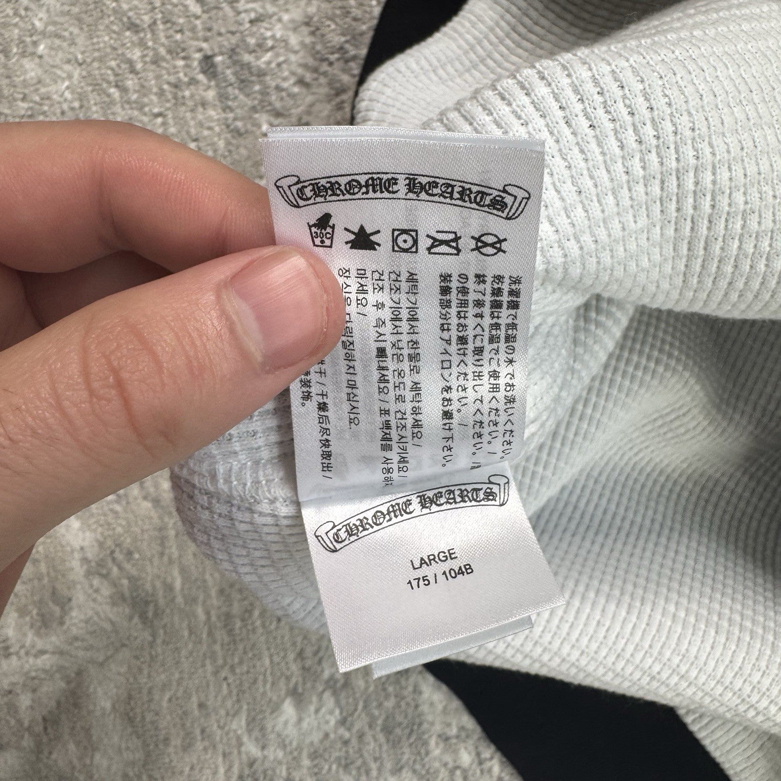 Chrome Hearts Matty Boy Thermal Zip Up Hoodie