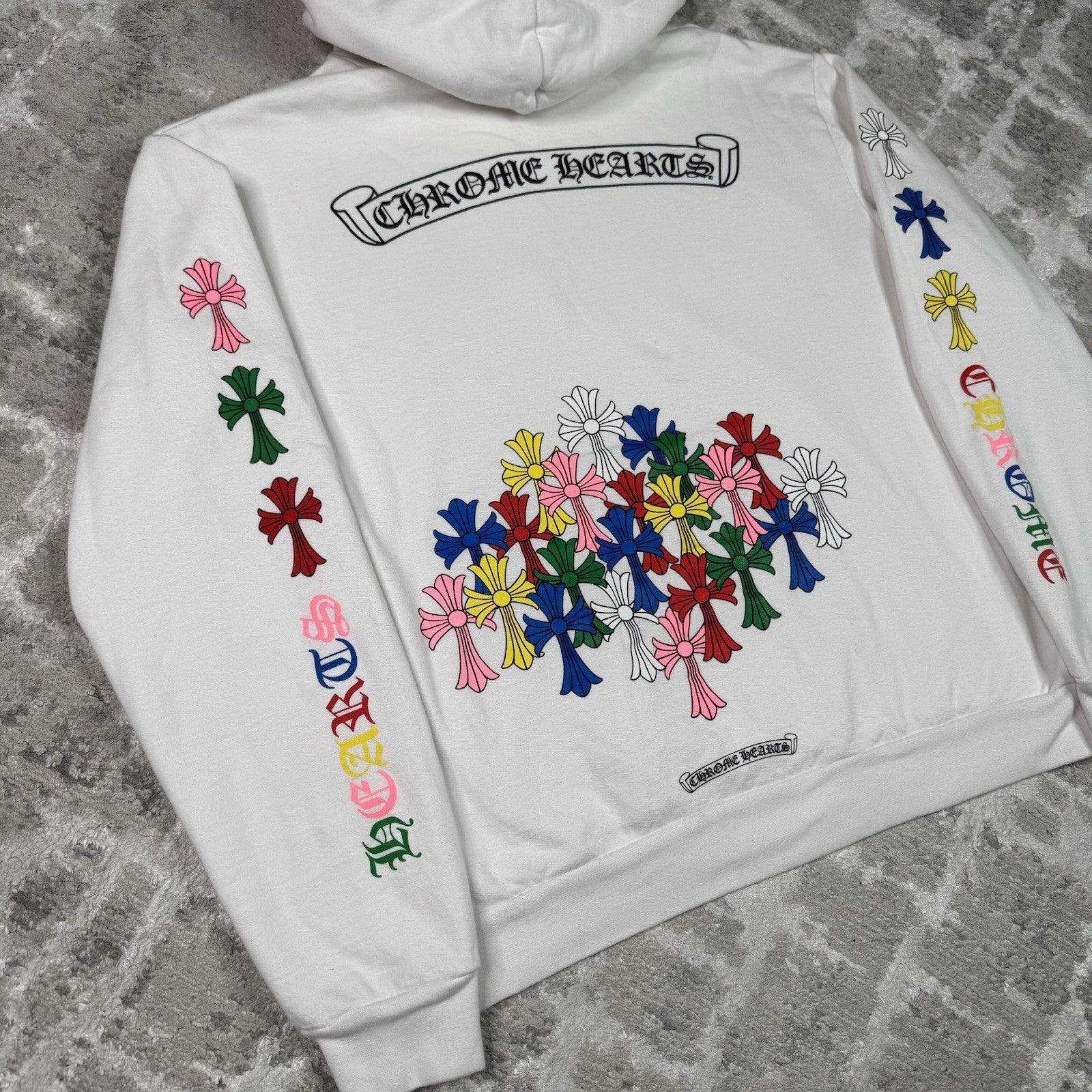 Chrome hearts Cemetery Multi-color Cross Pullover Hoodie 