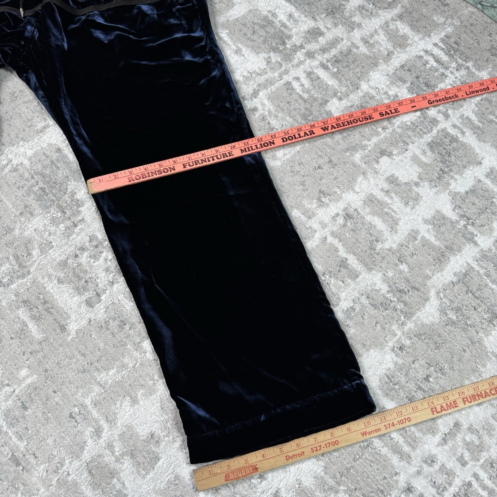 Chrome Hearts Velour Leather Track Pants 