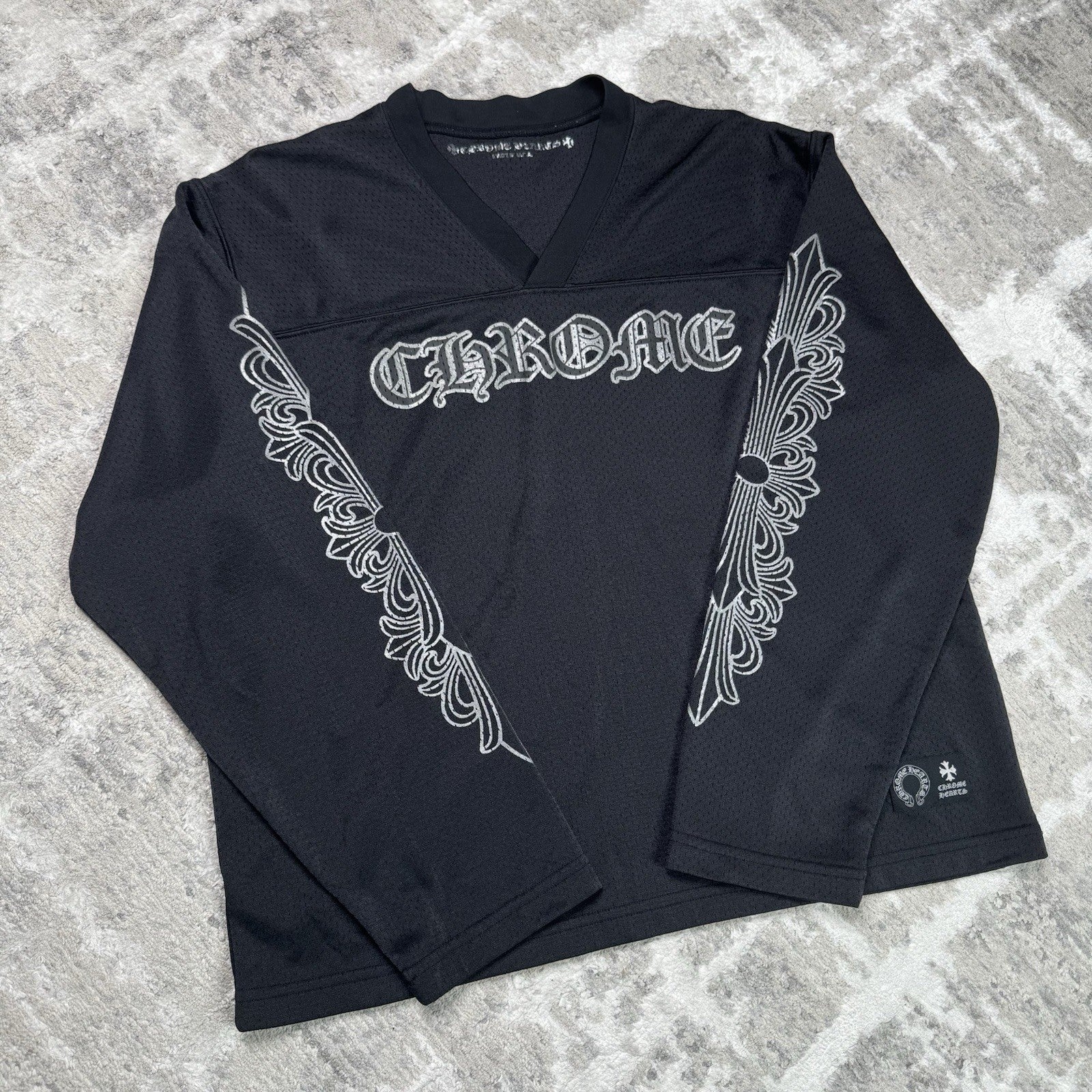 Chrome Hearts Mesh CH Stadium Long Sleeve Jersey 