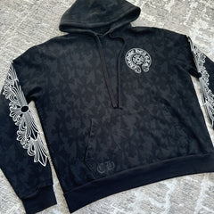 Chrome Hearts Allover Cemetery Cross Print Pullover Hoodie 