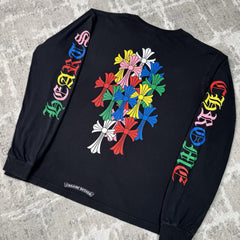 Chrome Hearts Cemetery Multi-color Cross Long Sleeve Shirt 
