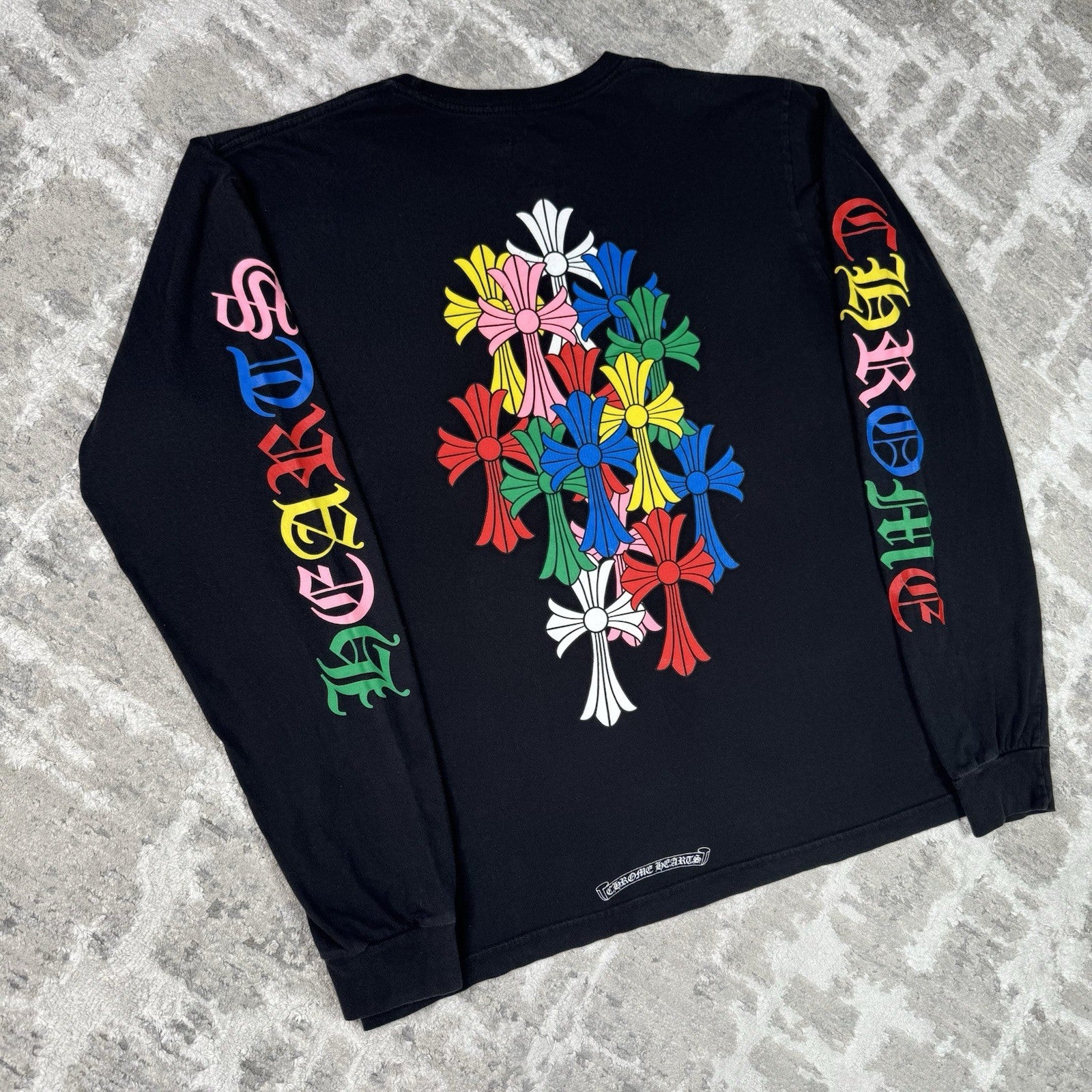 Chrome Hearts Cemetery Multi-color Cross Long Sleeve Shirt 