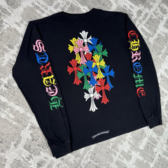 Chrome Hearts Cemetery Multi-color Cross Long Sleeve Shirt 