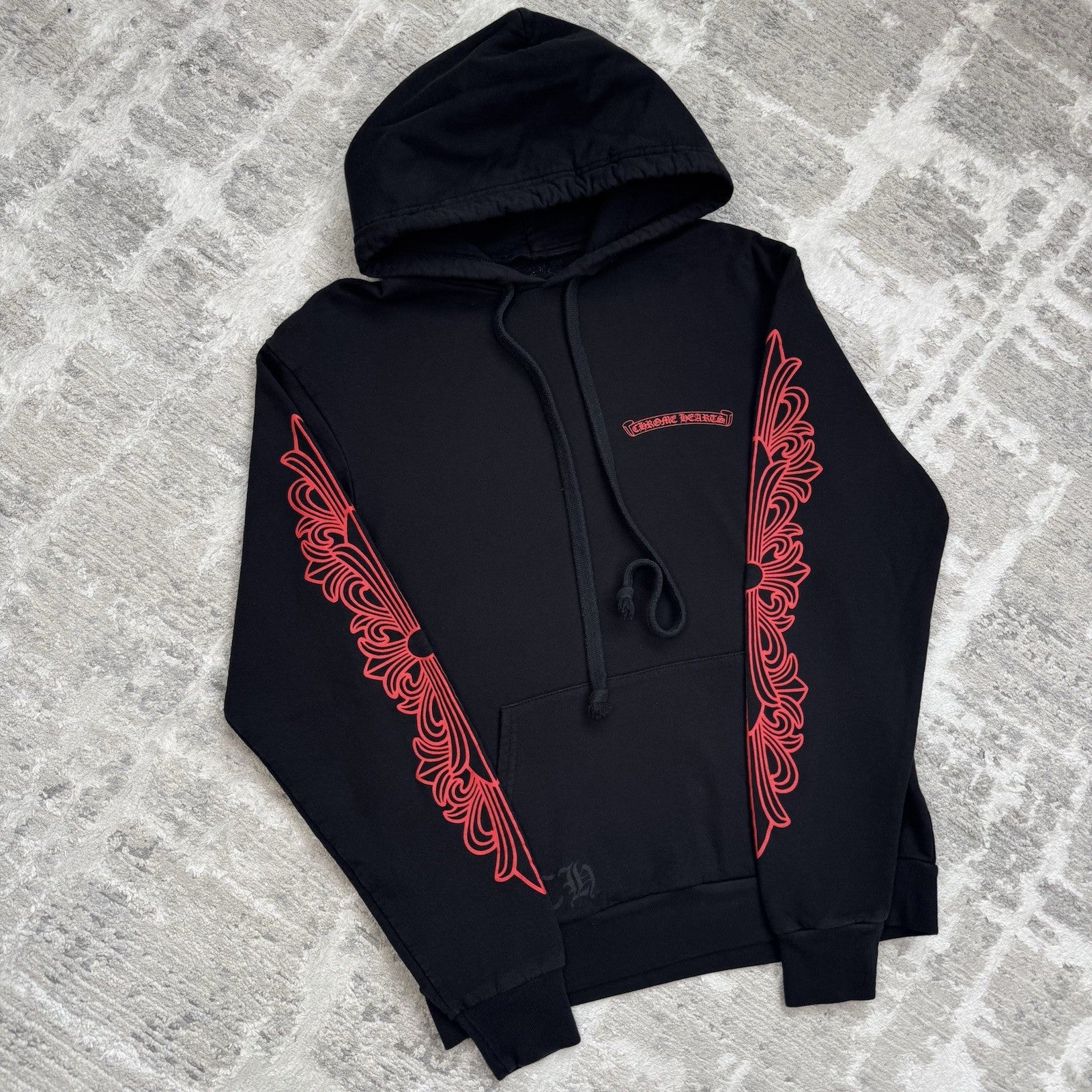 Chrome Hearts Horseshoe Floral Pullover Hoodie 