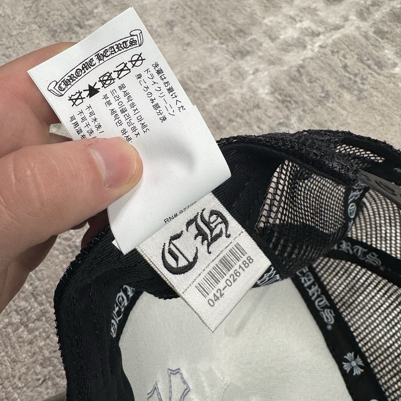 Chrome Hearts 4th Of July Leather Triple Cross Trucker Hat