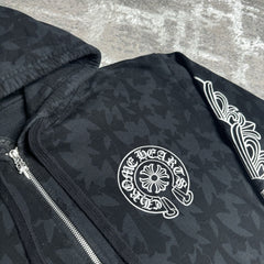 Chrome Hearts Cemetery Cross Zip Up Hoodie 
