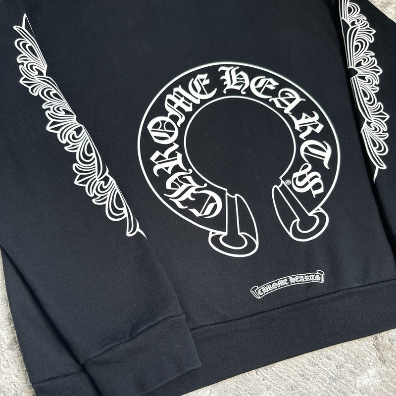 Chrome Hearts Floral Horseshoe Pullover Crewneck 